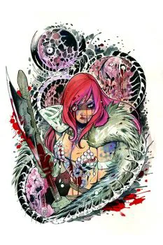 Cover of Cover AJ Peach Momoko Red Sonja Zombie Virgin LIMITED EDITION Variant