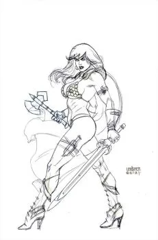 Cover of Cover G Joseph Michael Linsner B&W Incentive Variant (1:45)