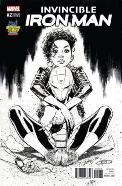 Cover of J. Scott Campbell Midtown Exclusive B&W Variant