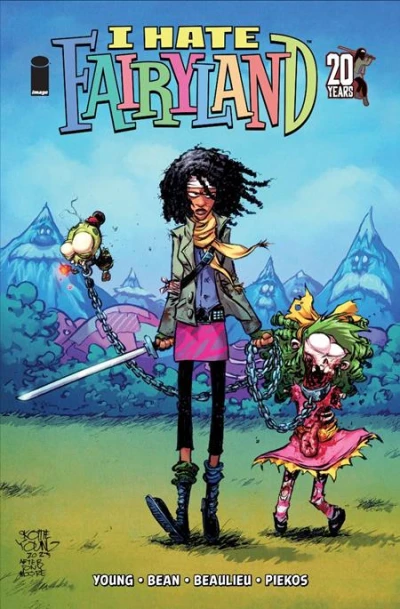 Cover of CVR D Skottie Young Twd 20Th Annv Team Up Var (Mr)