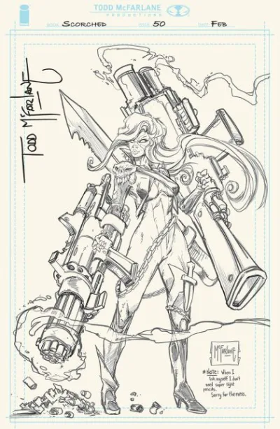 Cover of Todd McFarlane Incentive Sketch Virgin Variant