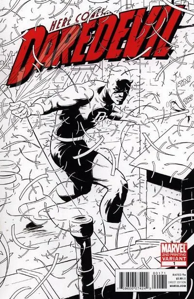 Cover of 2nd Printing Paolo Rivera B&W Variant