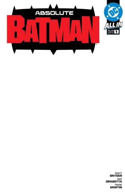 Cover of 4th Printing Blank Variant