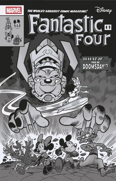 Cover of Lorenzo Pastrovicchio Incentive Disney What If? B&W Variant (1:100)