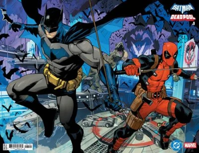 Cover of (One Shot) CVR B Dan Mora Batman Deadpool Wraparound Card Stock Var