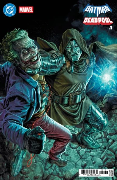 Cover of (One Shot) CVR C Lee  Bermejo Joker Dr Doom Card Stock Var