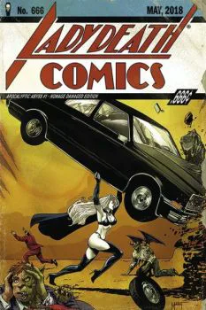 Cover of Marat Mychaels Damaged Homage Variant
