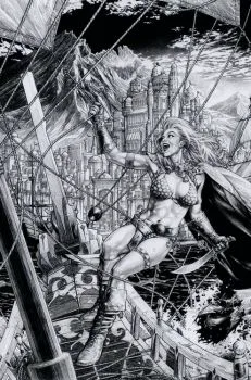 Cover of Cover O 1:15 Jay Anacleto B&W Virgin Variant
