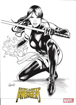 Cover of Greg Land Incentive B&W Virgin Variant (1:50)