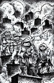 Cover of Kevin Eastman B&W Variant (1:10)