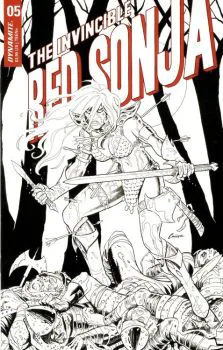 Cover of Incentive Black & White Variant Cover by Amanda Conner