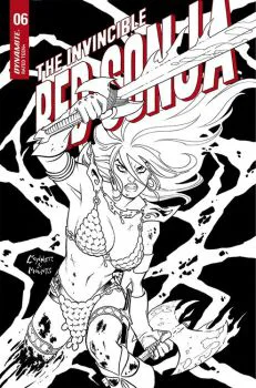 Cover of Incentive Black and White Variant Cover by Amanda Conner