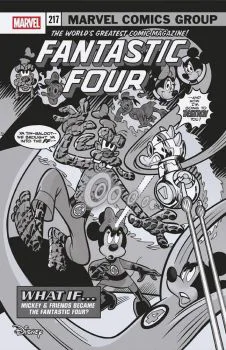 Cover of Marco Palazzi Incentive Disney What If? Homage B&W Variant (1:100)
