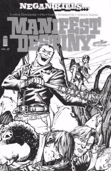 Cover of Cover C "Negan Kills..." SDCC 2016 Exclusive Sketch