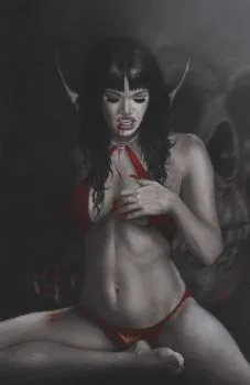 Cover of Cover X Scorpion Comics Exclusive Carla Cohen Virgin B&W Cover