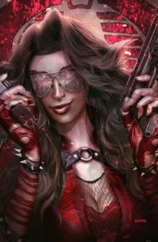 Cover of KRS Comics Red Leather Variant By John Giang