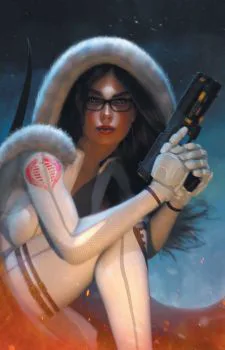 Cover of Kirill Repin "Winter Baroness Kneeling" Virgin Variant Cover A
