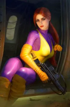 Cover of Kirill Repin East Side Comics Retailer Exclusive "Scarlett Helicopter) (Ltd. 500)