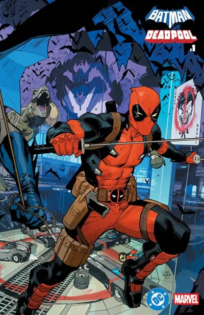 Cover of (One Shot) CVR B Dan Mora Batman Deadpool Wraparound Card Stock Var