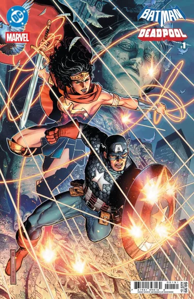 Cover of (One Shot) CVR E Jim Cheung Wonder Woman Captain America Card Stock Var