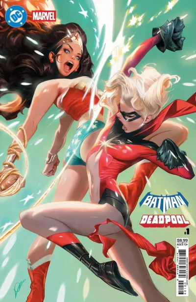Cover of (One Shot) CVR L Alexander Lozano Wonder Woman Ms Marvel Card Stock Var