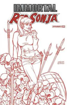 Cover of Cover T Joseph Michael Linsner Incentive Fiery Red Variant (1:15)