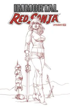Cover of Cover Q Joseph Michael Linsner Incentive Fiery Red Variant (1:10)