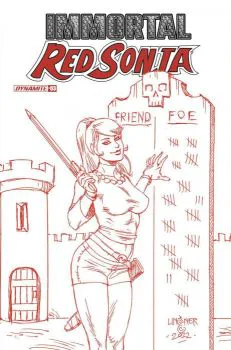 Cover of Cover Q Joseph Michael Linsner Incentive Fiery Red Variant (1:10)