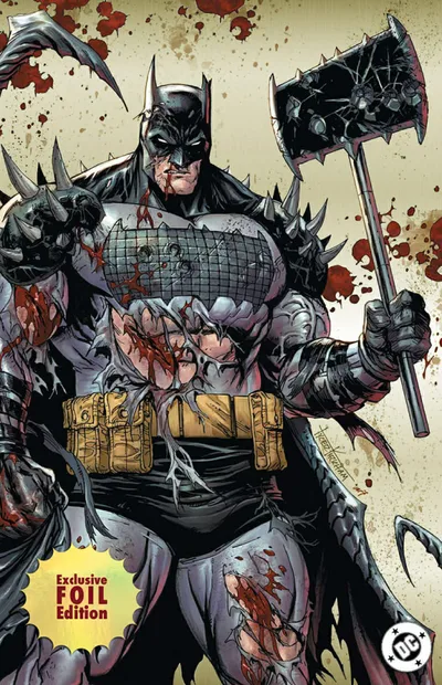 Cover of Comic Traders Tyler Kirkham Gold Batman Foil Virgin Variant