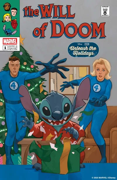 Cover of Phil Noto Disney Stitch Unleash The Holidays Variant