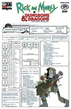 Cover of Cover C Jim Zub Character Sheet Variant