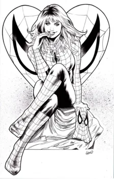 Cover of Greg Land Incentive B&W Virgin Variant (1:50)