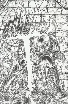 Cover of Cvr G One Stop Comic Shop Connected Cover Virgin B&W Var Edwards