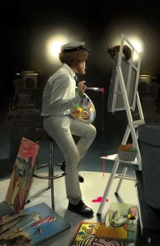 Cover of Cover C Bob Ross TV Studio Tribute Virgin Variant - Miguel Mercado