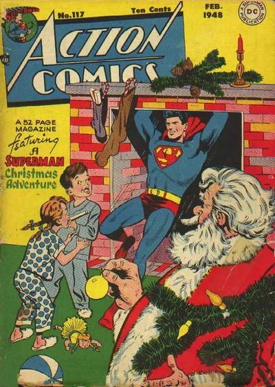 Cover of A 52 Page Magazine Featuring a Superman Christmas Adventure