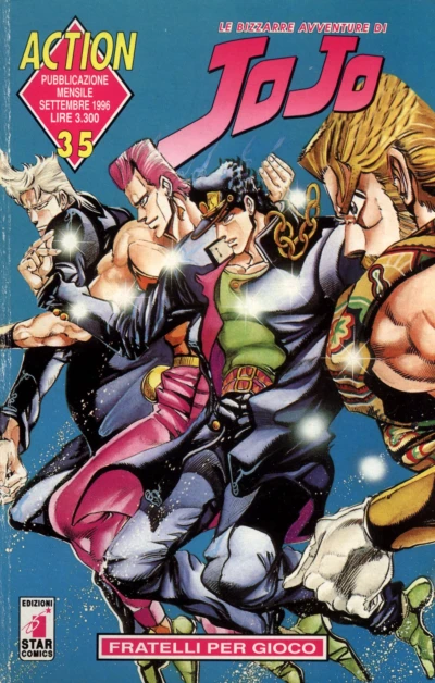 Cover of Le bizzarre avventure di JoJo 35: Fratelli per gioco