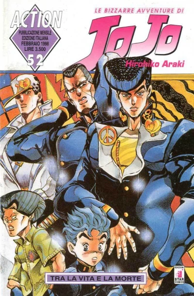 Cover of Le bizzarre avventure di JoJo 52: Tra la vita e la morte