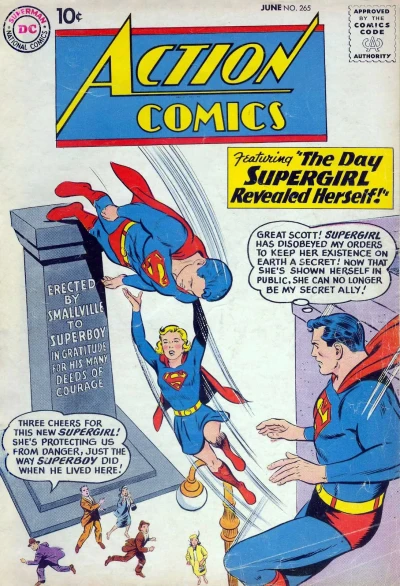 Cover of The Superman from Outer Space! / The Day Supergirl Revealed Herself!