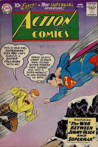 Cover of The Battle Between Jimmy Olsen and Superman!