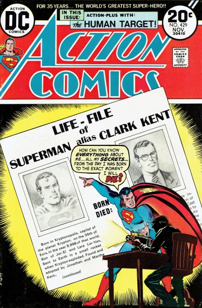Cover of The Man who Wrote Superman's Obituary! / The Rodeo Riddle Contract!