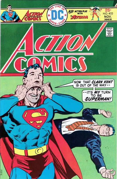 Cover of Superman's Fantastic Face-Saving Feat! / Danger: Thoughts at Work!