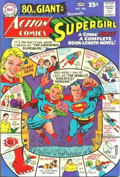 Cover of Action Comics Presents Supergirl : A Comic First! A Complete Book-Length Novel : It's an Exciting Game! I Begin As The Unknown Supergirl! And Here I Am at Last as The World's Greatest Heroine!