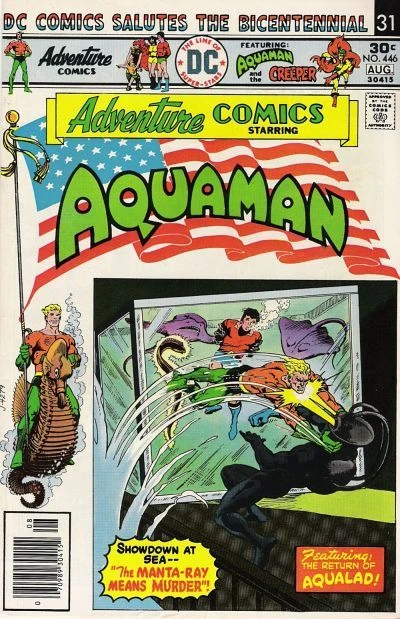 Cover of Aquaman: "The Manta-Ray Means Murder!"