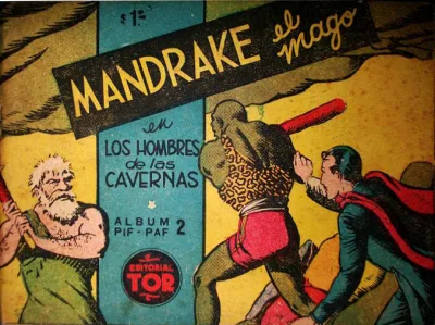 Cover of Mandrake el Mago en Los hombres de las caverna