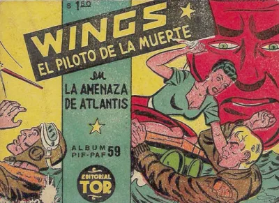 Cover of Wings el Piloto de la Muere en la Amenaza de Atlantis