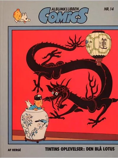 Cover of Tintins Oplevelser: den bla Lotus