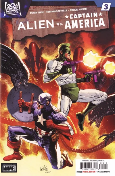 Cover of Alien vs. Captain America #3