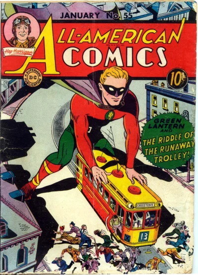 Cover of Green Lantern and the Riddle of the Runaway Trolley