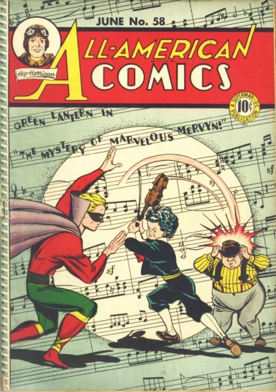 Cover of Green Lantern in "The Mystery of Marvelous Mervyn"