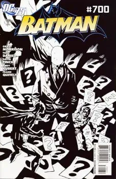 Cover of Mike Mignola DC 75th Anniversary Black And White Variant Cover